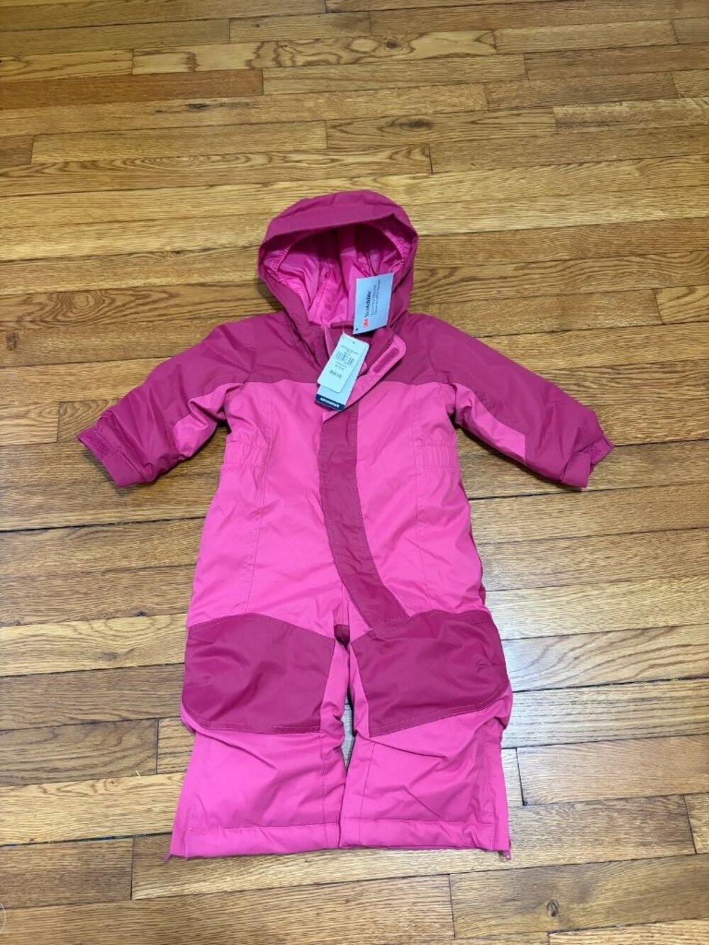 LL Bean Baby Toddler Kids Snowsuit Girls Size 6-12 Months Pink Insulated NWT $99